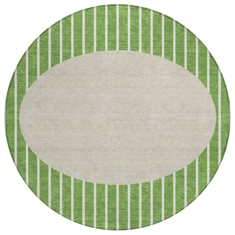 Machine Washable Indoor/ Outdoor Modern Sunrise Chantille Rug