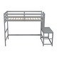 preview thumbnail 18 of 20, Twin High Loft Bed with Ladder Landing Platform, Ladders, Guardrails