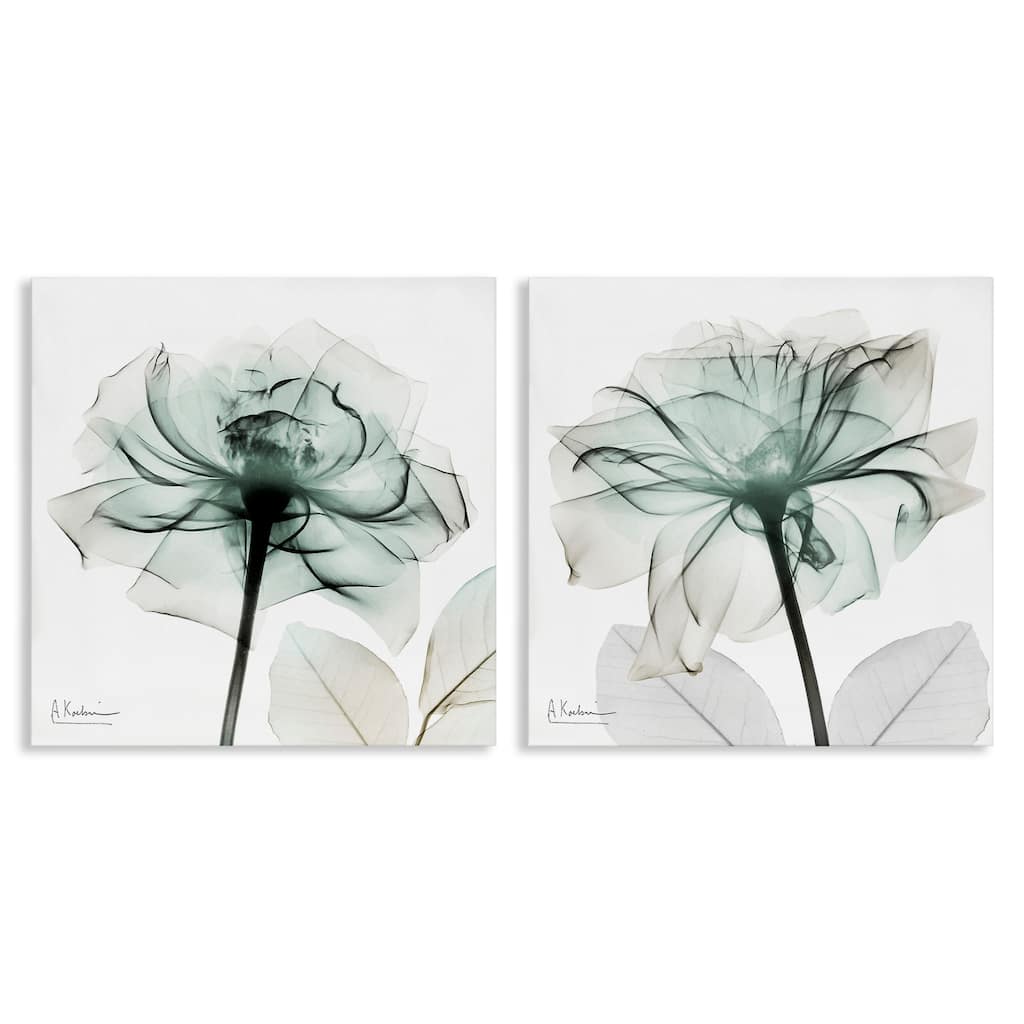 Stupell Serene Emerald Rose Canvas Wall Art Design By Albert Koetsier (Set of 2)