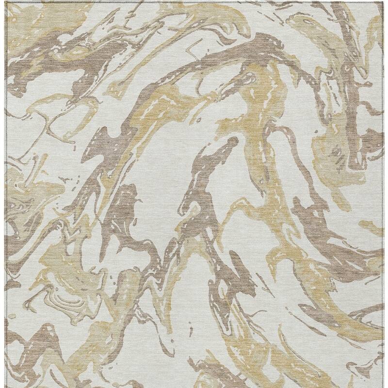 HomeRoots Abstract Transitional Rectangle Outdoor Rug