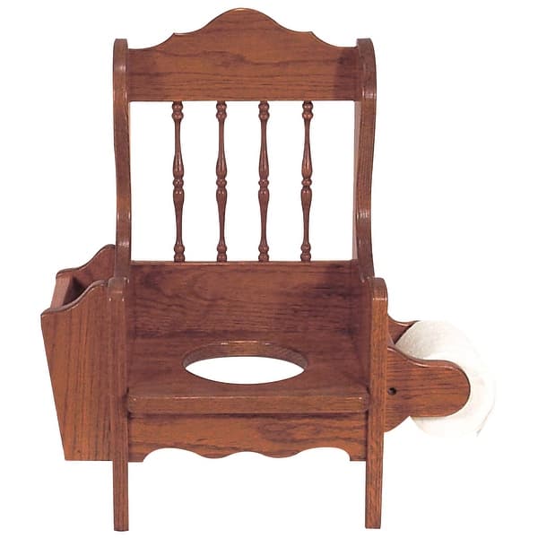 slide 2 of 14, Children's Oak Potty Chair Without Lid - Asbury Stain