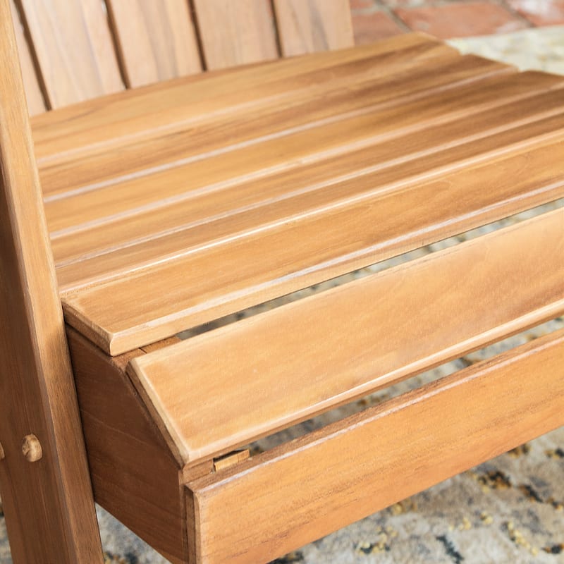 Cambridge Casual Sherwood Teak Outdoor Adirondack Chair with Cup Holder