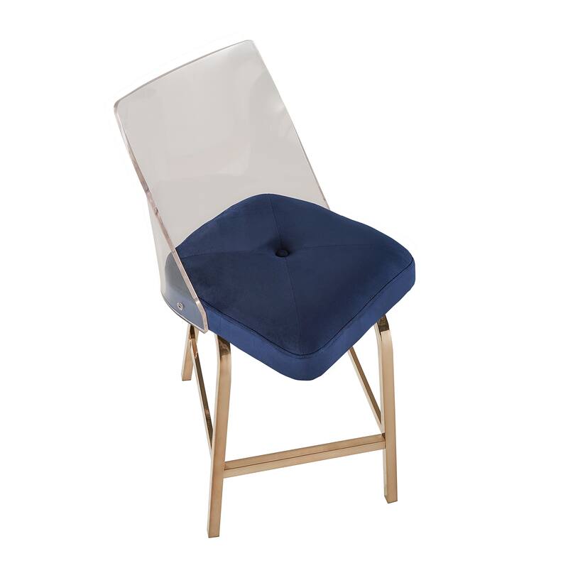 Lennox Velvet Counter Height Stools (Set of 2) by iNSPIRE Q Bold
