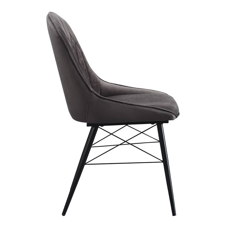 Minimalist Design Modern Elegant Side Chair with Black Tapered Legs and
