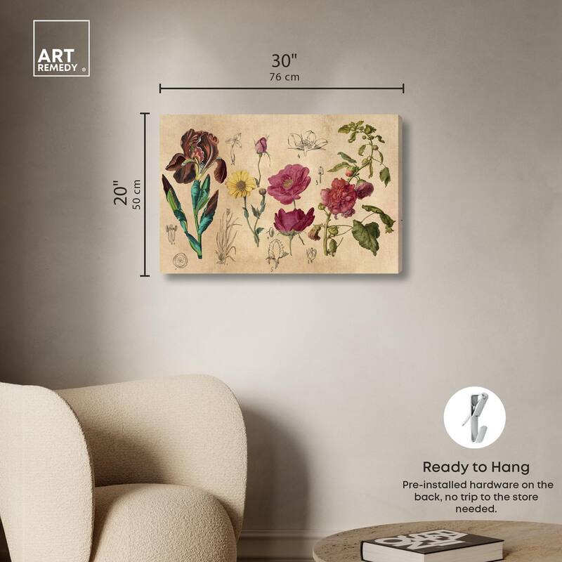 Blossoming Florals Canvas by Art Remedy, Gallery Wrapped