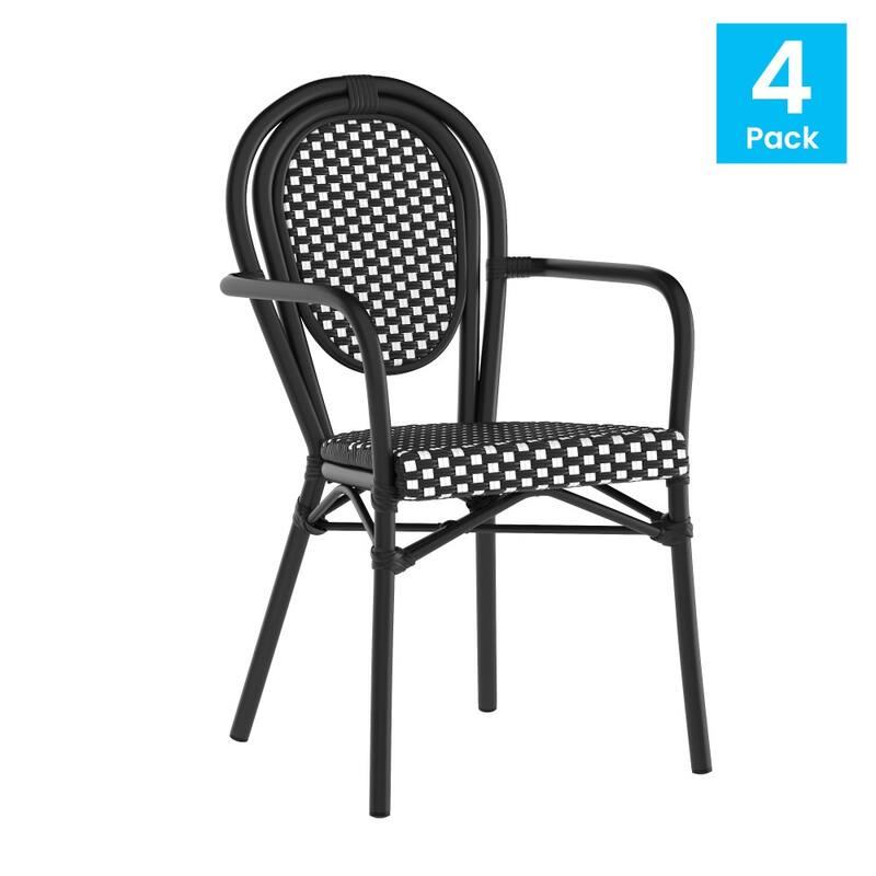 Stacking Bistro Chairs with Metal Frames