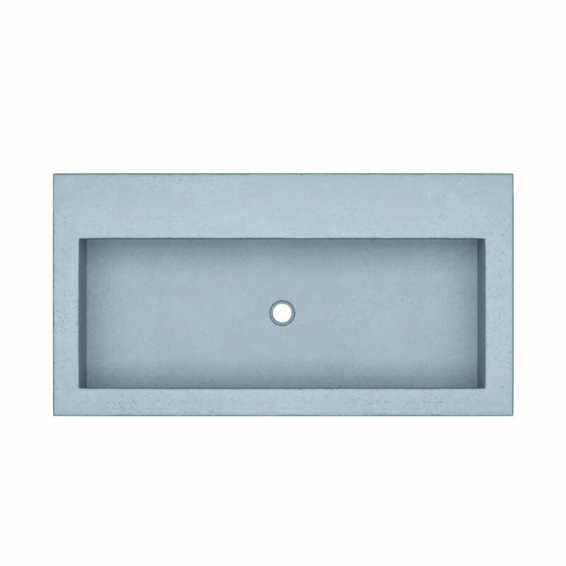 36" NativeStone Trough Drop-in Rectangular Bathroom Sink - 36" x 19" x 5"