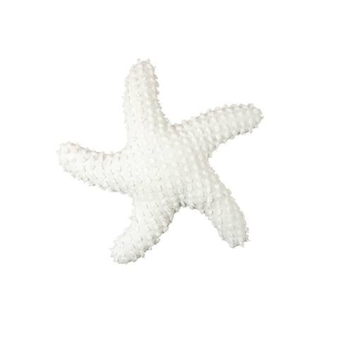 White Starfish Shaped 25" Throw Pillow