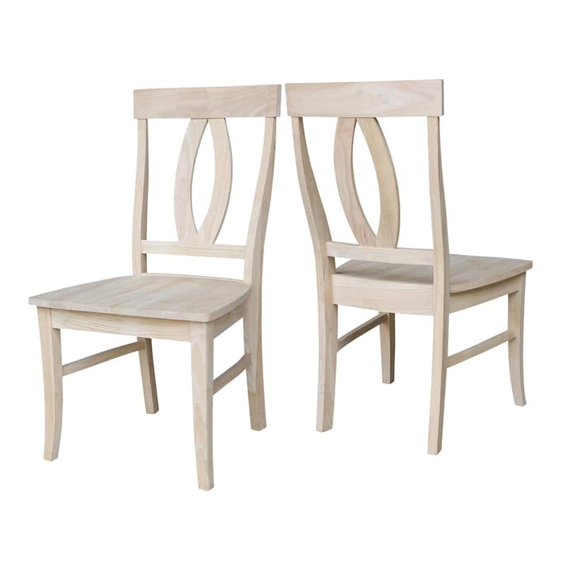 International Concepts Solid Wood Verona Dining Chairs, Set of 2