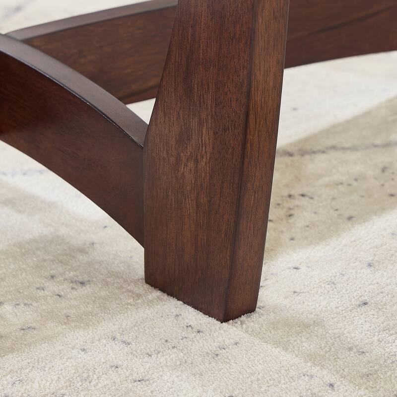 Roomfitters 48-Inch Oval Glass Coffee Table with Metal Frame and Faux Marble MDF Shelf, Modern Center Table, Living Room