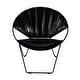 preview thumbnail 2 of 9, Harlan 18 in. Seat Height Round Leather and Iron Accent Chair