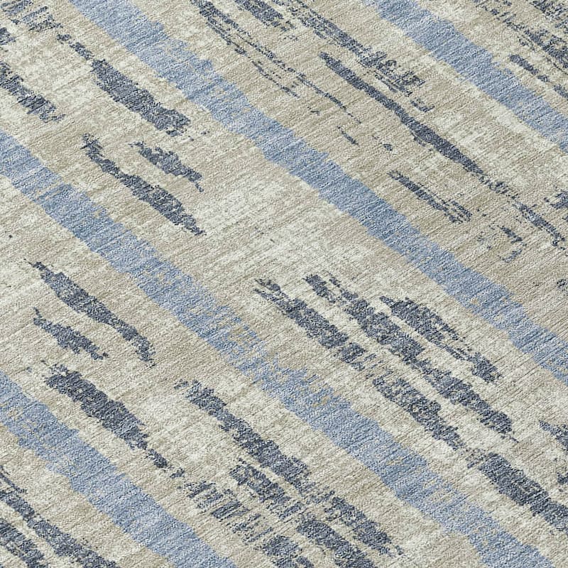 Machine Washable Indoor/ Outdoor Chantille Ombre Stripe Rug