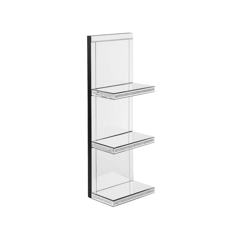 Glass Mirrored Shelves 3-Tier
