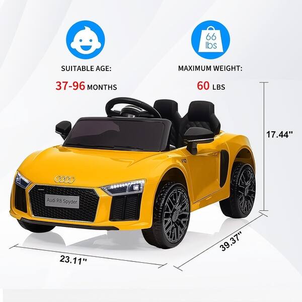 dimension image slide 1 of 6, Ride Car for Kids, 12V Power Battery Electric Vehicles for 4-8 Toddlers