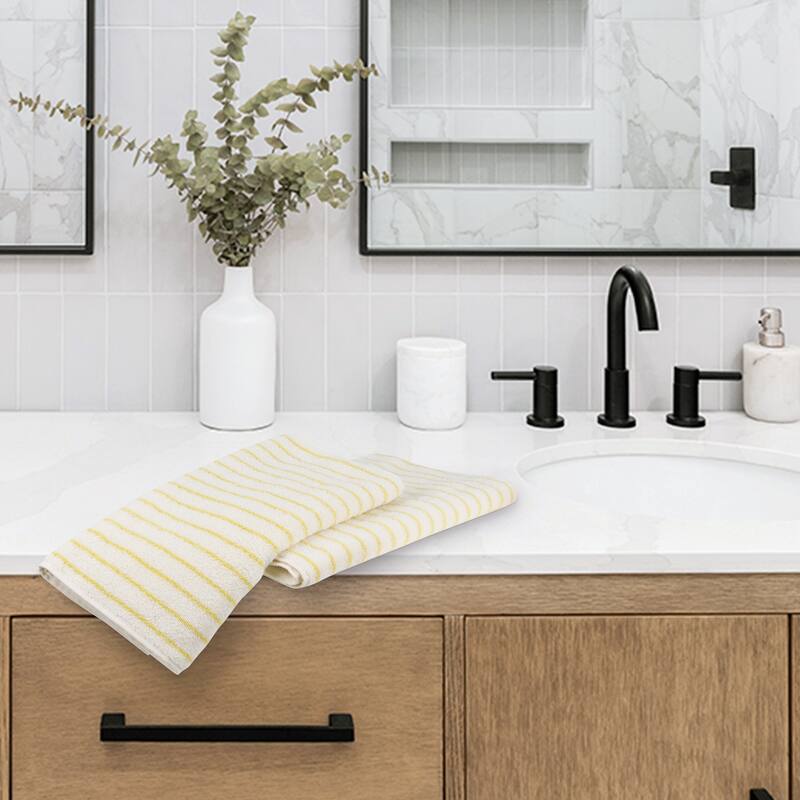 Classic Stripe Hand Towels, Cotton Soft Absorbent Durable Bath and Face Towel for Home Decor