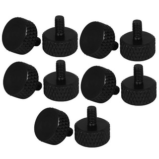 10pcs M3.5x6mm Knurled Thumb Screws For PC Case & Graphics Card - Silver Tone Aluminum Alloy (Pack Of 10)