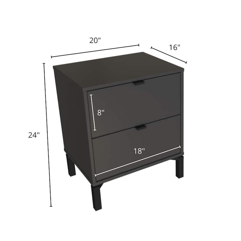 Minimalist 2-Drawer Nightstand