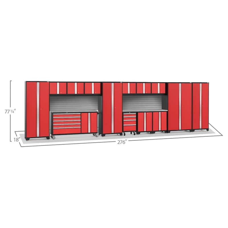 NewAge Products Bold Series 276" W x 18" D 15 Piece Garage Cabinet Set