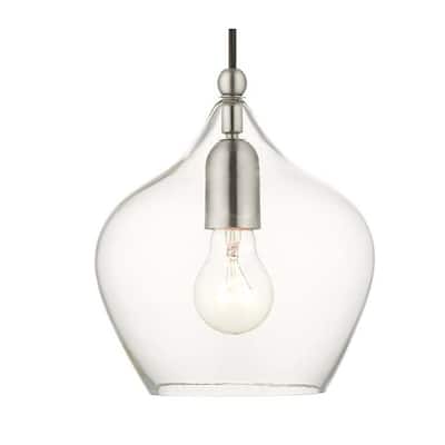 Livex Lighting Single Light 8" Wide Mini Pendant with Clear Glass