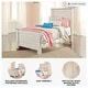 preview thumbnail 3 of 5, Signature Design By Ashley Willowton Vintage Casual White Wash Panel Bed - Whitewash - Width: 42.50"Depth: 81.75"Height: 53.75"
