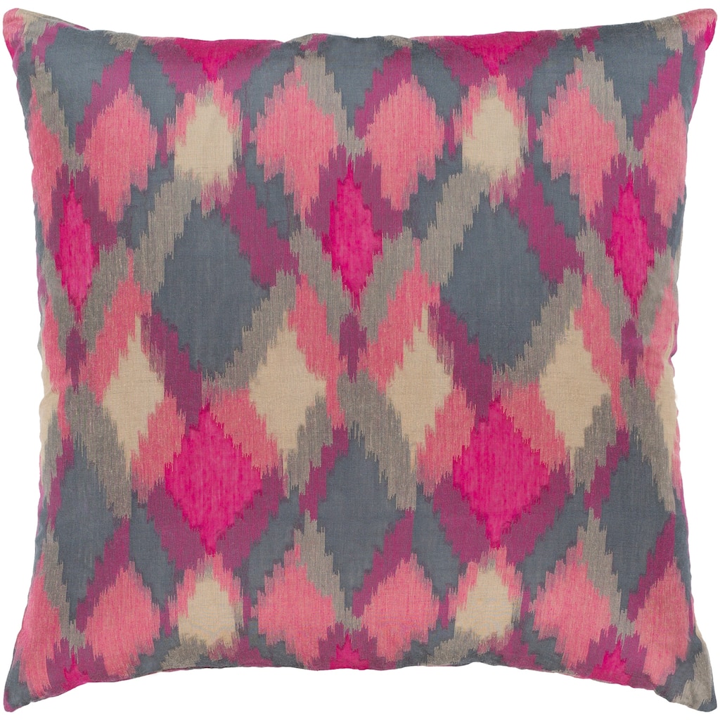 Jourdain Modern Reversible Pink Feather Down or Poly Filled Throw Pillow 18-inch