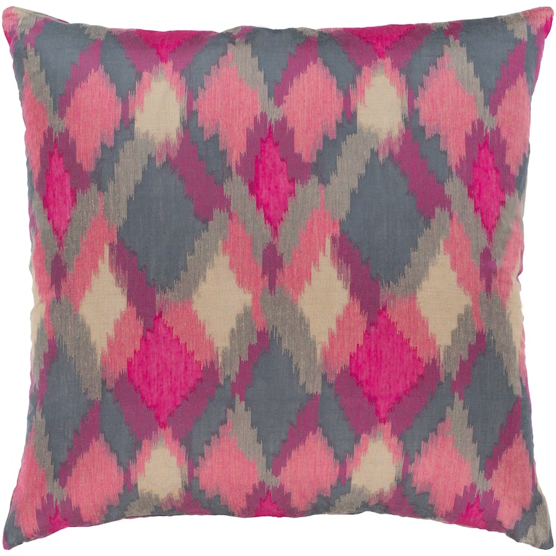 Jourdain Modern Reversible Pink Feather Down or Poly Filled Throw Pillow 20-inch