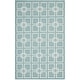 preview thumbnail 14 of 29, Martha Stewart by SAFAVIEH Square Dance Wool/ Banana Silk Rug 5' x 8' - Geyser Blue - Rectangle