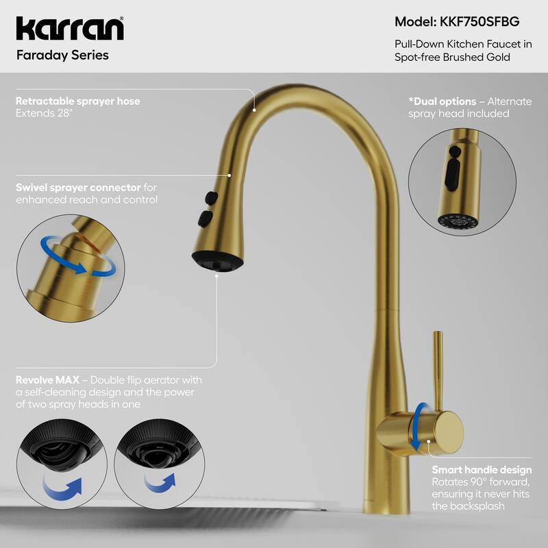 Karran Faraday Pull-Down Sprayer Kitchen Faucet