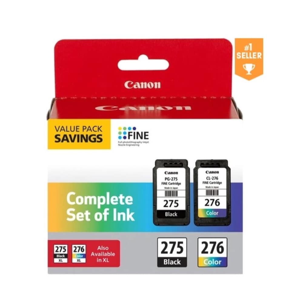 Canon PG-275 / CL-276 Value Pack Complete Set of Ink - Black & Color