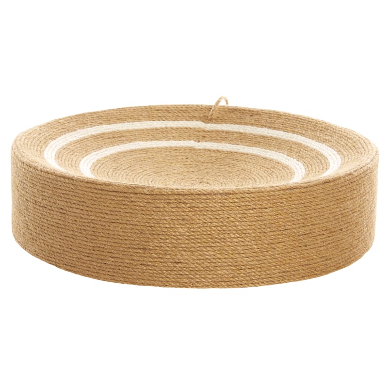 SAFAVIEH Home Natural Ivory 16"W x 16"L x 4"H Cat Scratch Toy Round Jute Bed - 16''W x 16''L x 4''H