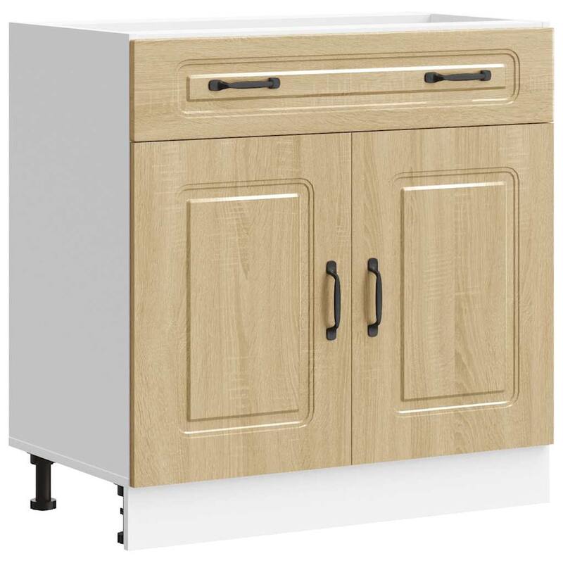 vidaXL Kitchen Base Cabinet Sonoma oak Engineered wood Medium - 18.1 x 31.5 x 32.1