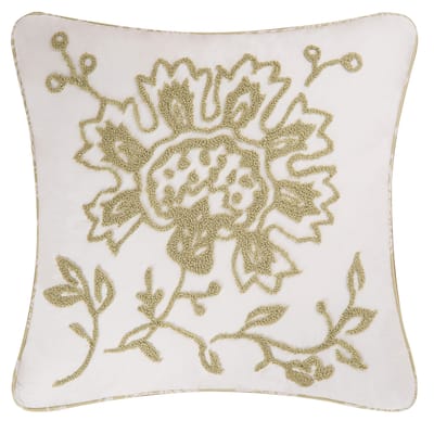 18" x 18" Shelby Green Tufted Pillow