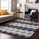 preview thumbnail 8 of 132, Premium Washable Super Soft Diamond Modern Mayfield Rug Navy - 10' x 14'