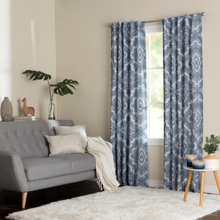 Miller Curtains Harlow Back Tab Blackout Panel - 42" x 95" - Blue