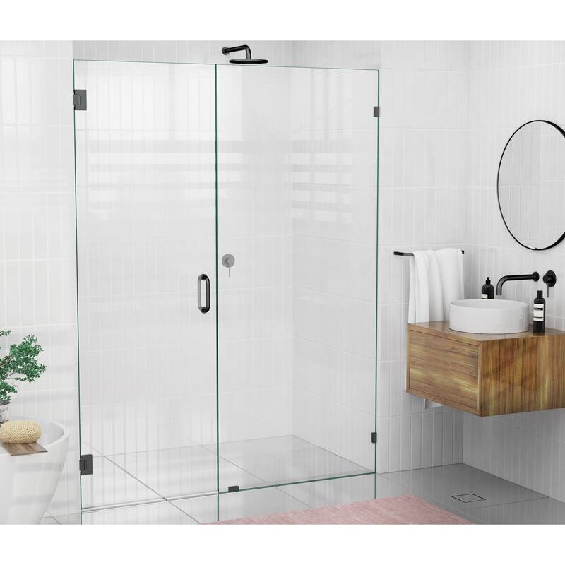 Glass Warehouse 78" x 62-5" Frameless Shower Door - Wall Hinge