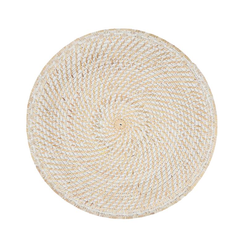 Rattan Placemats With Woven Design (Set of 4)