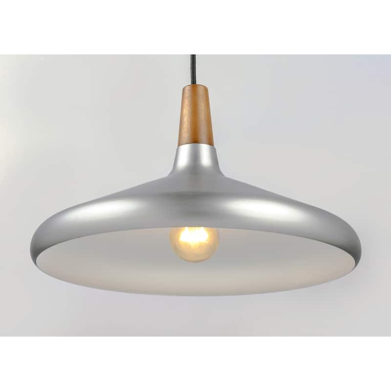Maxim Nordic Single Light 15" Wood / Aluminum Pendant