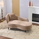preview thumbnail 13 of 20, Christopher Knight Home - Modern Upholstered Curved Chaise Lounge with Boucle Fabric & Lumbar Pillow - 61.25"W