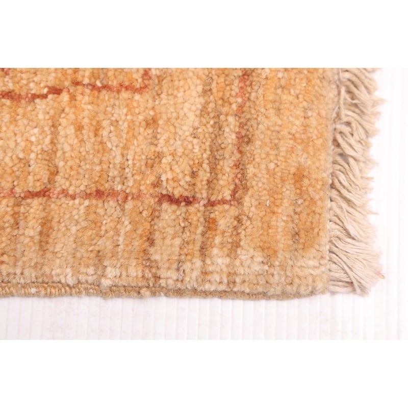 ECARPETGALLERY Hand-knotted Peshawar Ziegler Beige Wool Rug - 5'5 x 8'1