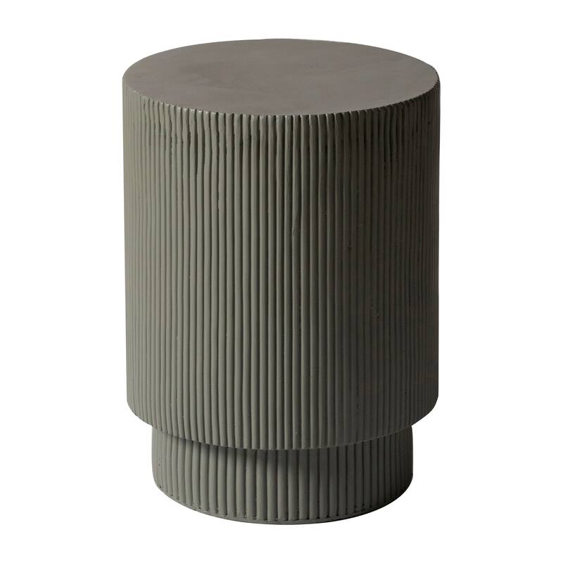 Eden 14-Inch Wide Round Side Table in Fiberstone Accent End Table for Indoor and Outdoor