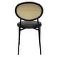 preview thumbnail 48 of 92, Leisuremod Euston Modern Velvet/Leather Dining Chair - Minimalist Wicker Back Accent Chair for Home Living Room & Kitchen