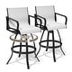 preview thumbnail 15 of 39, Outdoor Indoor Aluminum Swivel Patio Bar Stools Dining Chairs with Sunbrella Fabric