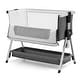 preview thumbnail 8 of 6, Baby Bassinet Bed Side Crib Adjustable Infant Sleeper Bassinet Dark Grey