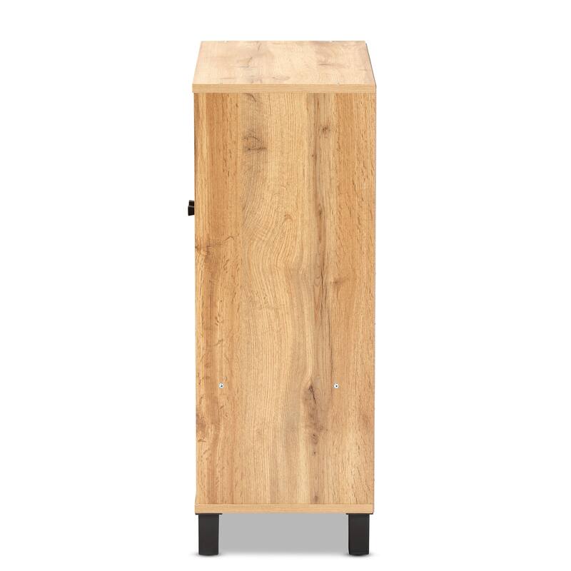 Rossin Modern 2-Door Entryway Shoe Storage Cabinet with Bottom Shelf