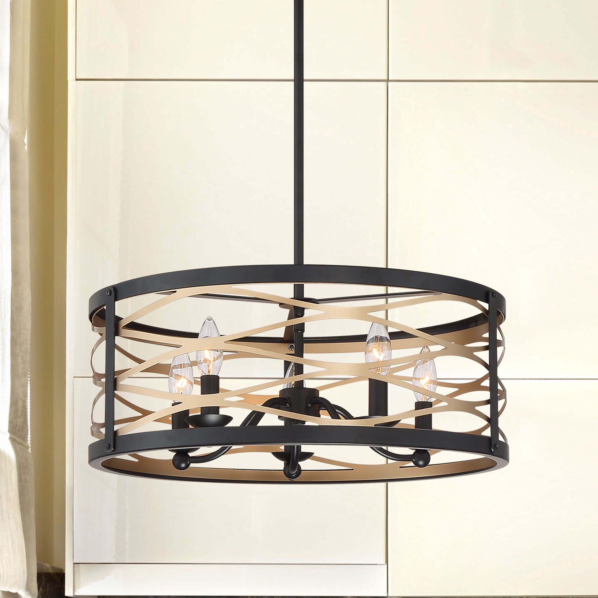 drum chandeliers contemporary