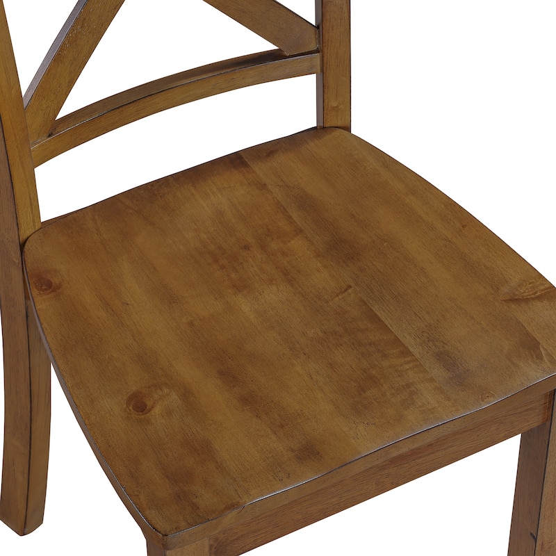 Vintage X Back Wood Cross Back Dining Chairs