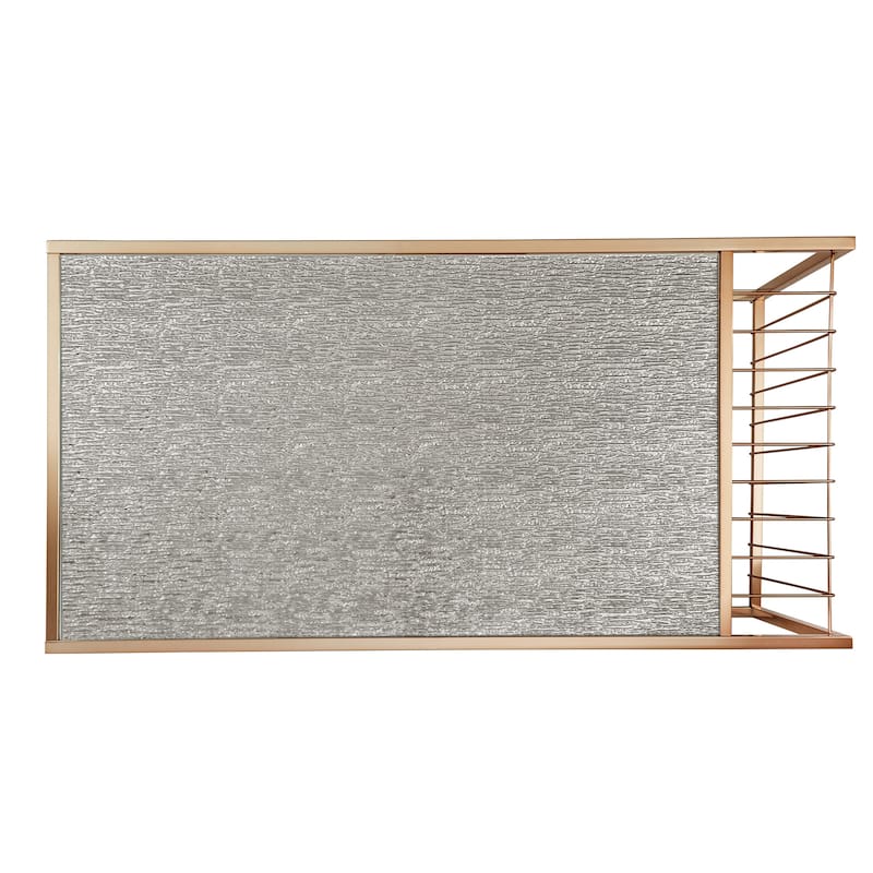 Astor Champagne Gold Finish Textured Mirror Top Nesting Coffee Table by iNSPIRE Q Bold