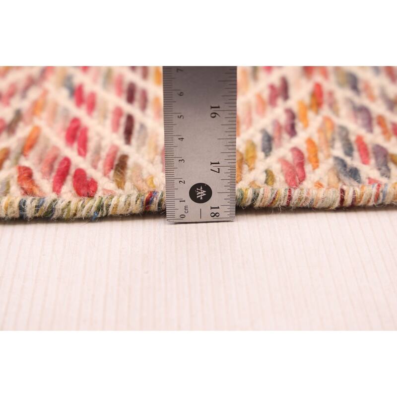 ECARPETGALLERY Braid weave Sienna Red Wool Rug - 5'4 x 7'4