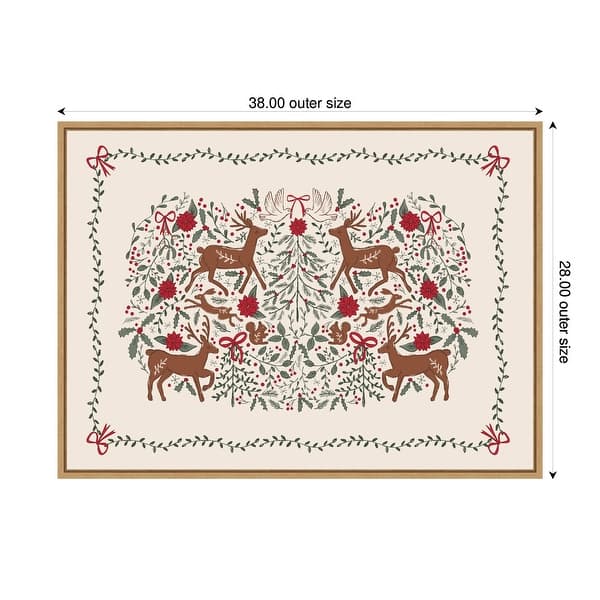 Kate and Laurel Sylvie Framed Canvas The Winter Woods by Vicky Yorke