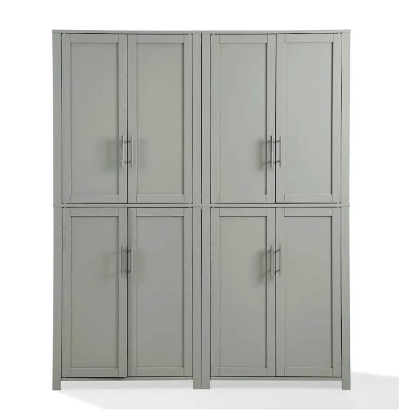 Crosley Savannah 6-shelf Pantry Storage Cabinets (Set of 2) - 56 "w x	15 "d x 67 "h